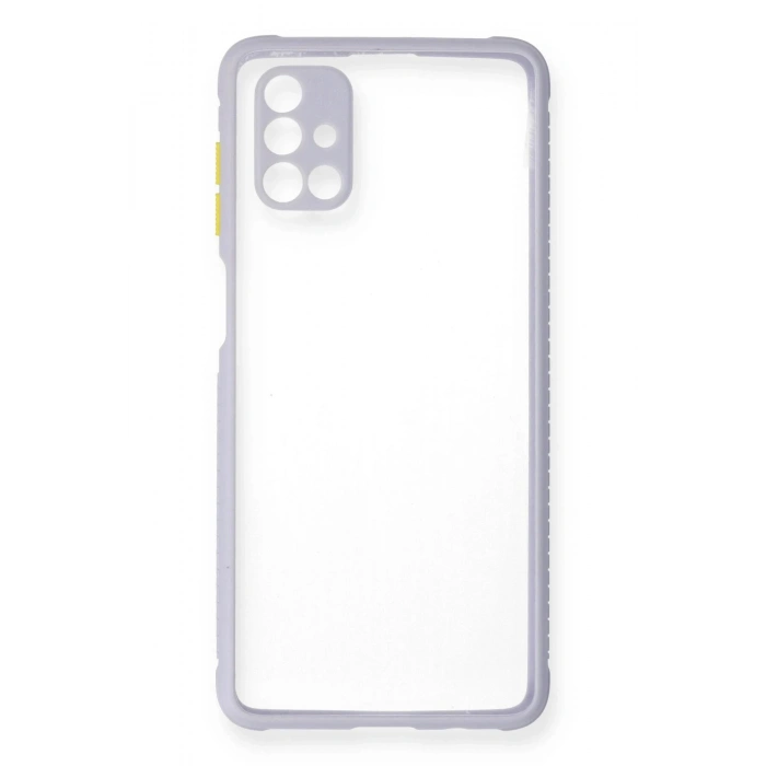 Durukar®  Samsung Galaxy M51 Kılıf Miami Şeffaf Silikon - Lila