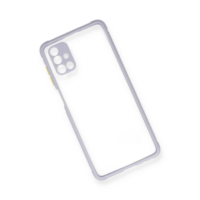 Durukar®  Samsung Galaxy M51 Kılıf Miami Şeffaf Silikon - Lila