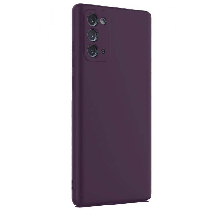Durukar®  Samsung Galaxy Note 20 Kılıf First Silikon - Mürdüm