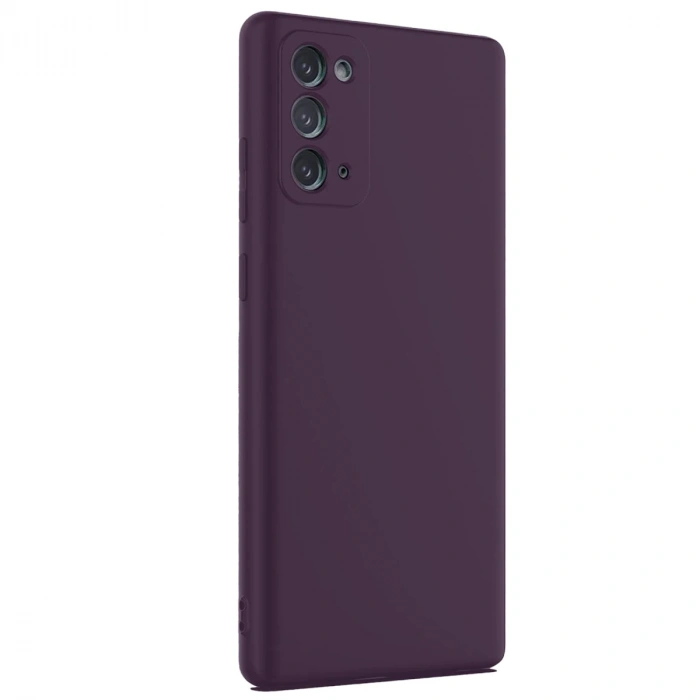 Durukar®  Samsung Galaxy Note 20 Kılıf First Silikon - Mürdüm