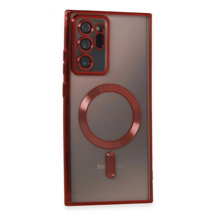 Durukar®  Samsung Galaxy Note 20 Ultra Kılıf Kross Magneticsafe Kapak - Kırmızı