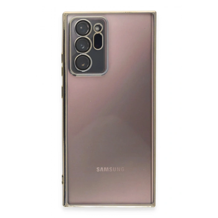 Durukar®  Samsung Galaxy Note 20 Ultra Kılıf  Lensli Silikon - Gold