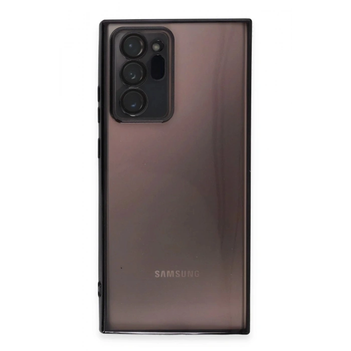 Durukar®  Samsung Galaxy Note 20 Ultra Kılıf  Lensli Silikon - Siyah