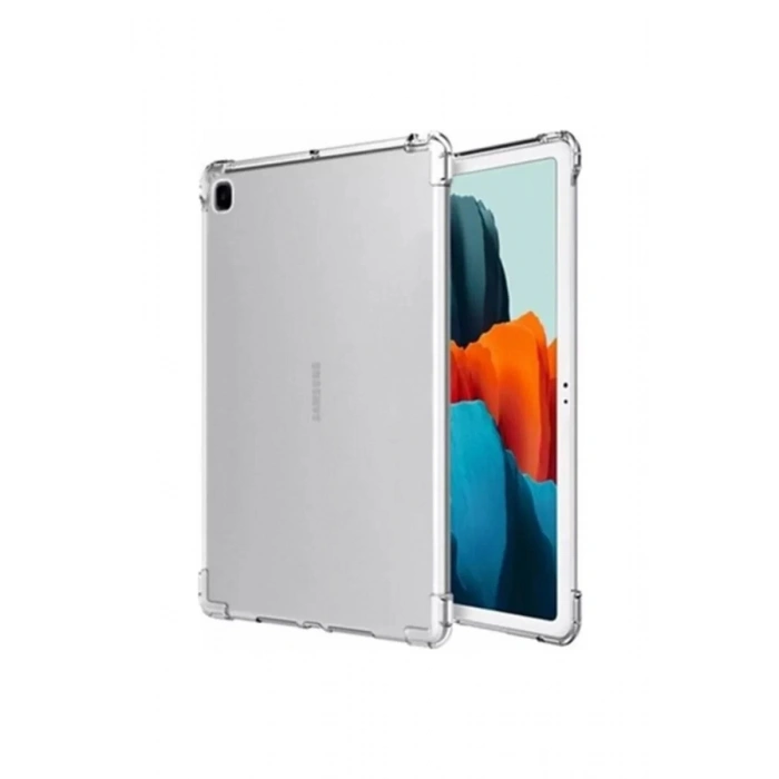 Durukar®  Samsung Galaxy P610 Tab S6 Lite 10.4 Kılıf Anti Shock Tablet Silikon - Şeffaf