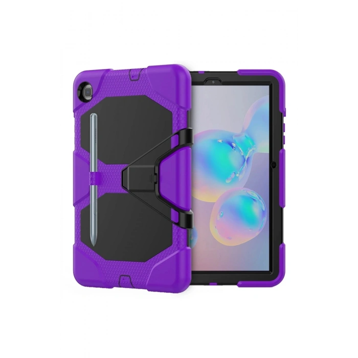 Durukar®  Samsung Galaxy P610 Tab S6 Lite 10.4 Kılıf Griffin Tablet Kapak - Mor