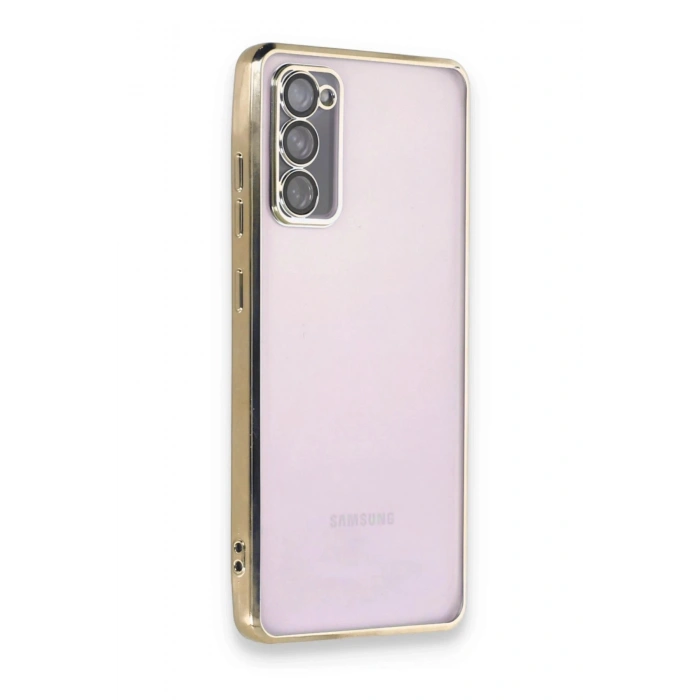 Durukar®  Samsung Galaxy S20 FE Kılıf  Lensli Silikon - Gold