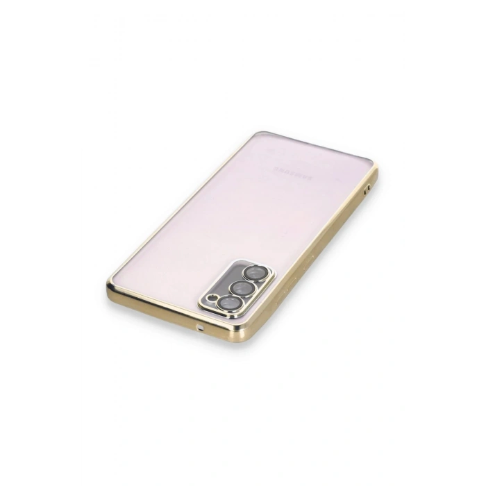 Durukar®  Samsung Galaxy S20 FE Kılıf  Lensli Silikon - Gold