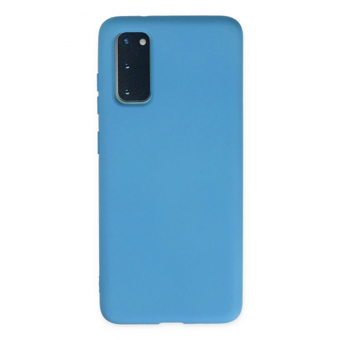 Durukar®  Samsung Galaxy S20 Kılıf Nano içi Kadife Silikon - Mavi