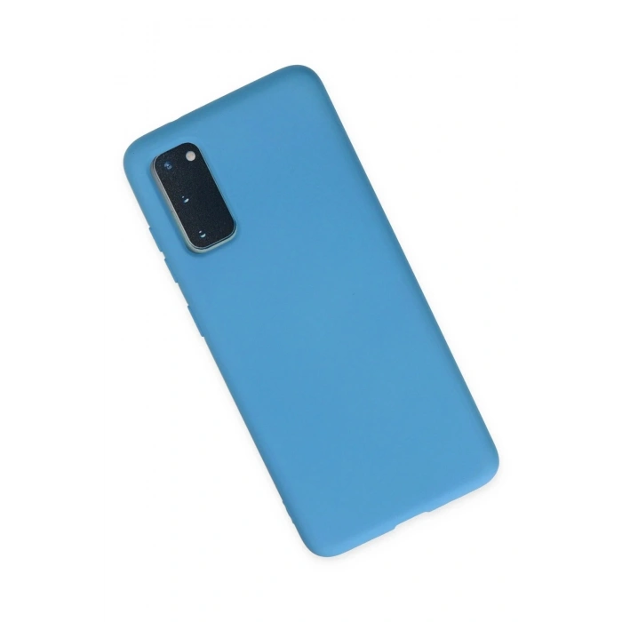 Durukar®  Samsung Galaxy S20 Kılıf Nano içi Kadife Silikon - Mavi