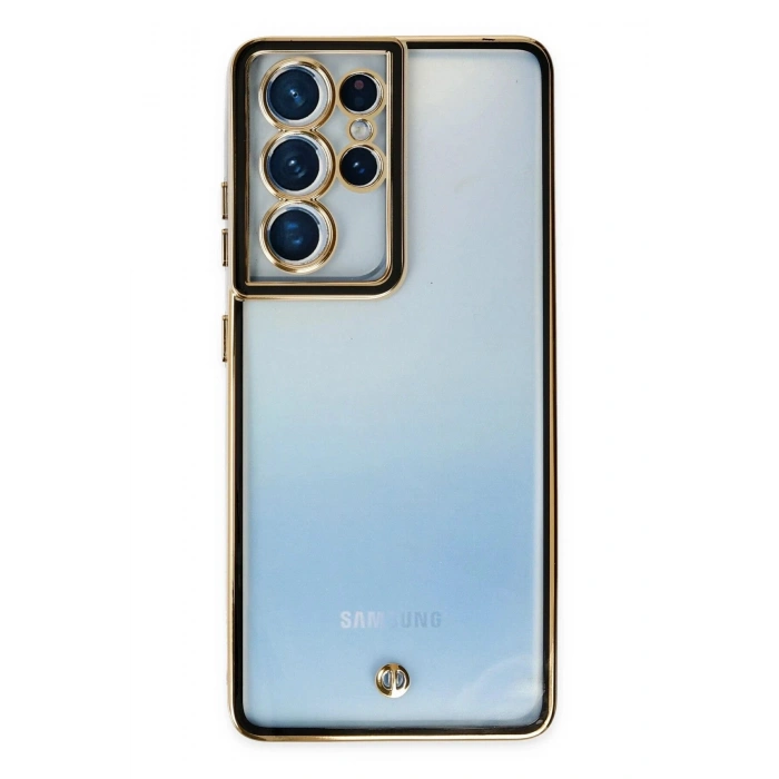 Durukar®  Samsung Galaxy S21 Ultra Kılıf Liva Lens Silikon - Siyah
