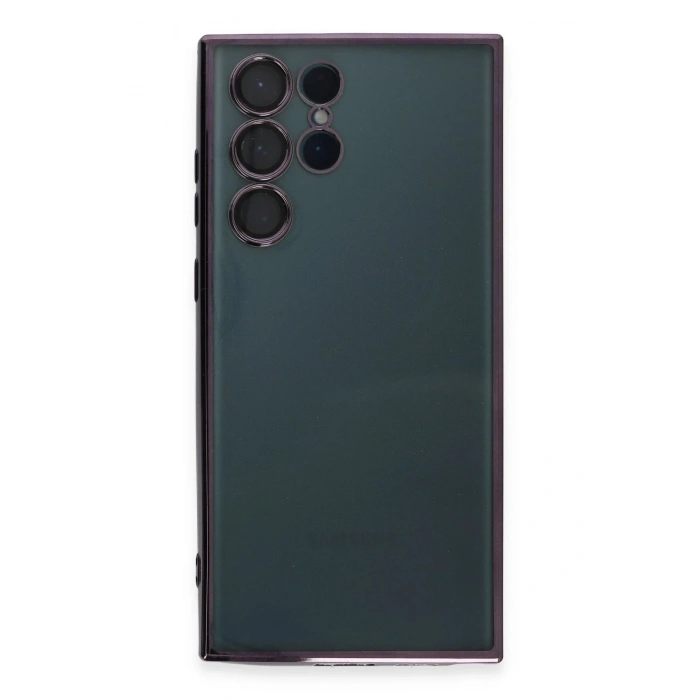 Durukar®  Samsung Galaxy S22 Ultra Kılıf  Lensli Silikon - Mor