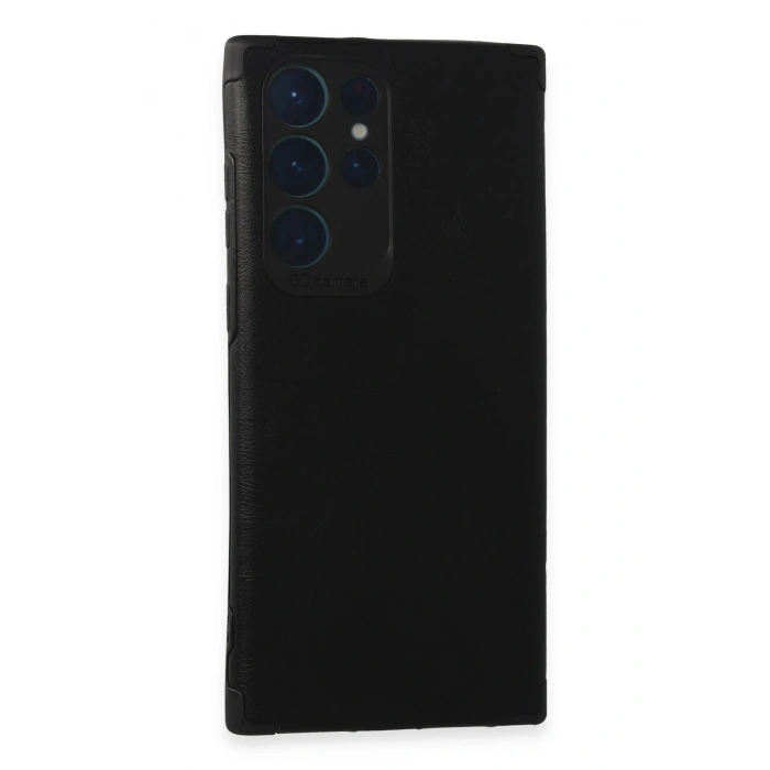 Durukar®  Samsung Galaxy S22 Ultra Kılıf Loop Deri Silikon - Siyah