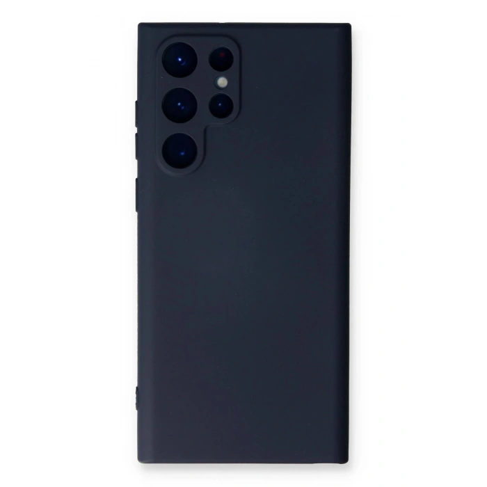 Durukar®  Samsung Galaxy S22 Ultra Kılıf Nano içi Kadife Silikon - Lacivert