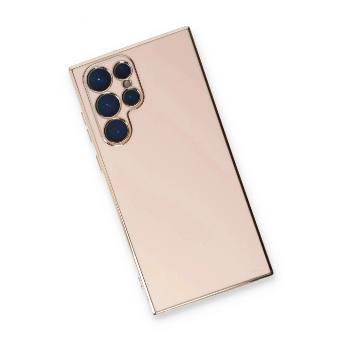 Durukar®  Samsung Galaxy S22 Ultra Kılıf Volet Silikon - Pembe
