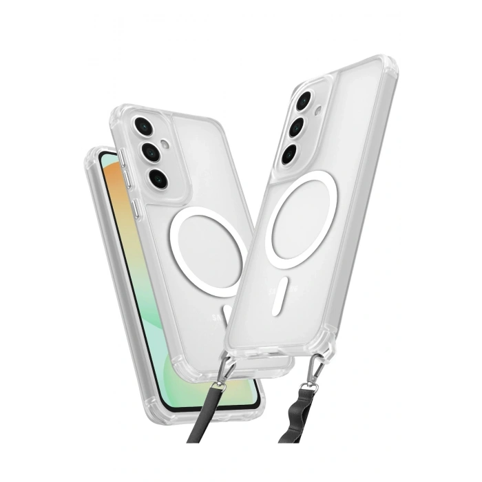 Durukar®  Samsung Galaxy S23 FE Kılıf Enka Magsafe Silikon Kılıf - Şeffaf