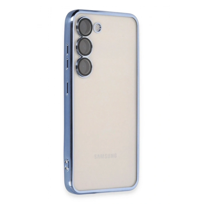 Durukar®  Samsung Galaxy S23 Kılıf  Lensli Silikon - Açık Mavi