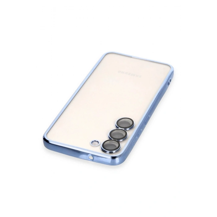 Durukar®  Samsung Galaxy S23 Kılıf  Lensli Silikon - Açık Mavi
