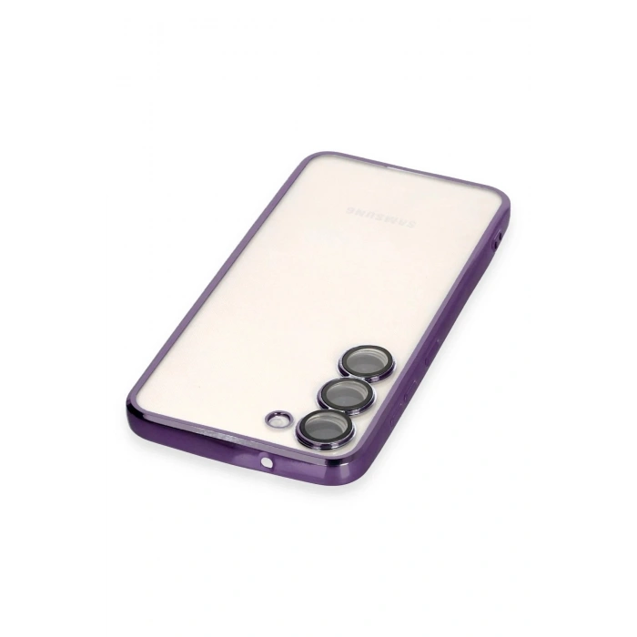 Durukar®  Samsung Galaxy S23 Kılıf  Lensli Silikon - Mor