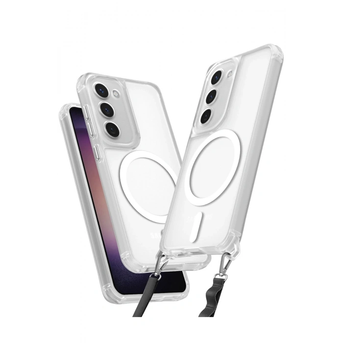 Durukar®  Samsung Galaxy S23 Plus Kılıf Enka Magsafe Silikon Kılıf - Şeffaf