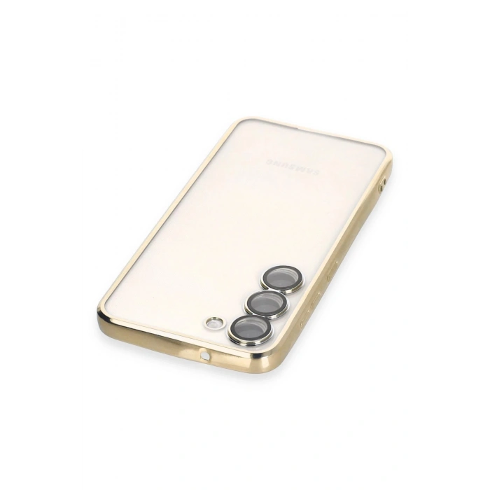 Durukar®  Samsung Galaxy S23 Plus Kılıf  Lensli Silikon - Gold