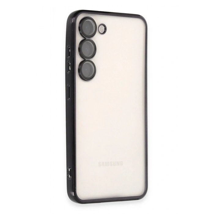 Durukar®  Samsung Galaxy S23 Plus Kılıf  Lensli Silikon - Siyah