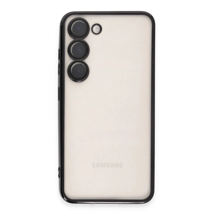 Durukar®  Samsung Galaxy S23 Plus Kılıf  Lensli Silikon - Siyah