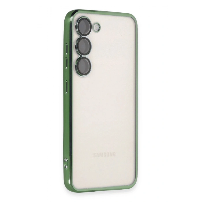 Durukar®  Samsung Galaxy S23 Plus Kılıf  Lensli Silikon - Yeşil
