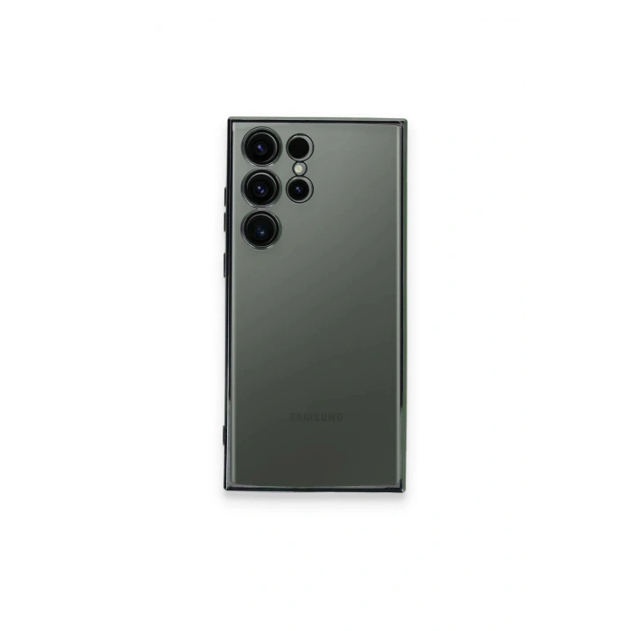 Durukar®  Samsung Galaxy S23 Ultra Kılıf  Lensli Silikon - Yeşil