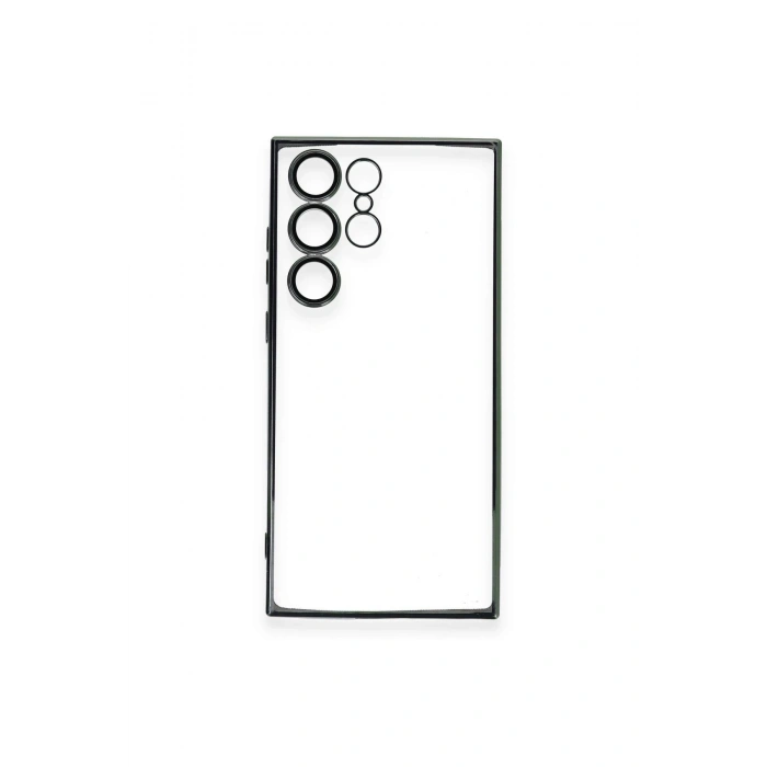 Durukar®  Samsung Galaxy S23 Ultra Kılıf  Lensli Silikon - Yeşil