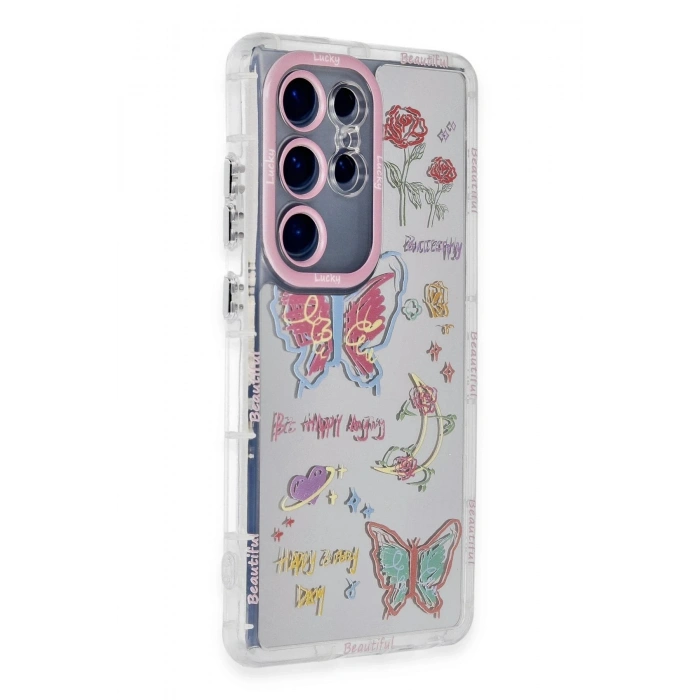 Durukar®  Samsung Galaxy S23 Ultra Kılıf Reflexion Desenli Kapak - Desen 8
