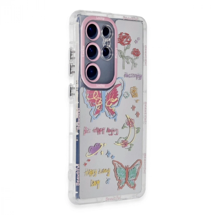Durukar®  Samsung Galaxy S23 Ultra Kılıf Reflexion Desenli Kapak - Desen 8