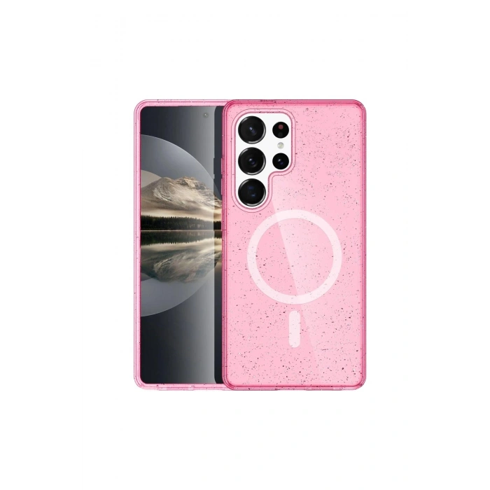Durukar®  Samsung Galaxy S23 Ultra Kılıf Star Magsafe Kapak - Pembe