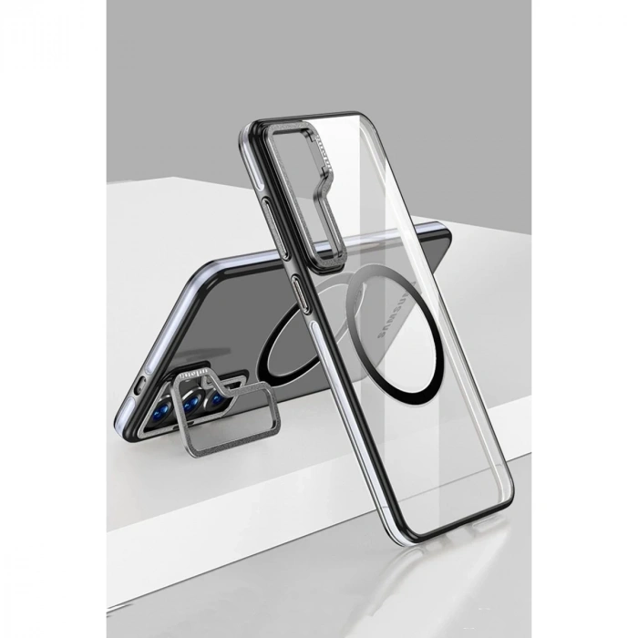 Durukar®  Samsung Galaxy S24 Crystal Magsafe Kapak - Siyah