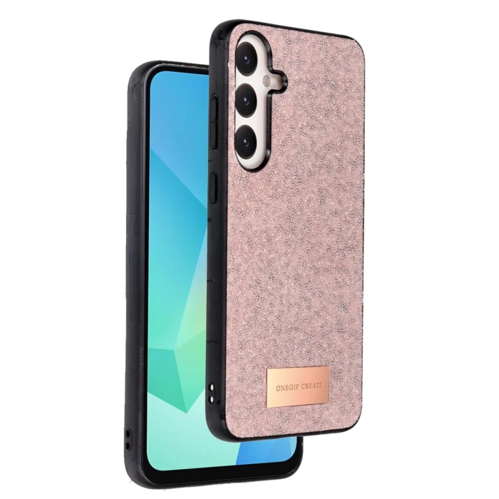 Durukar®  Samsung Galaxy S24 FE Bright Simli Kapak - Pembe