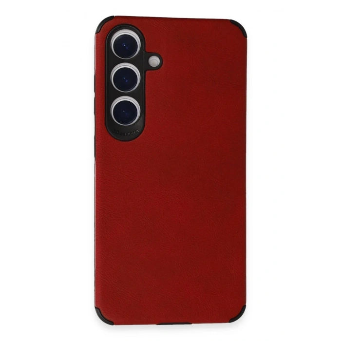 Durukar®  Samsung Galaxy S24 Kılıf Loop Deri Silikon - Kırmızı