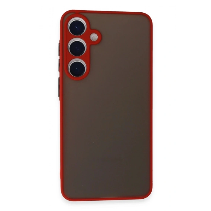 Durukar®  Samsung Galaxy S24 Kılıf Montreal Silikon Kapak - Kırmızı
