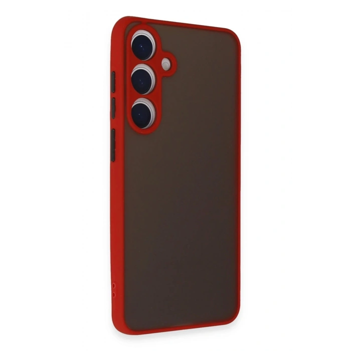 Durukar®  Samsung Galaxy S24 Kılıf Montreal Silikon Kapak - Kırmızı