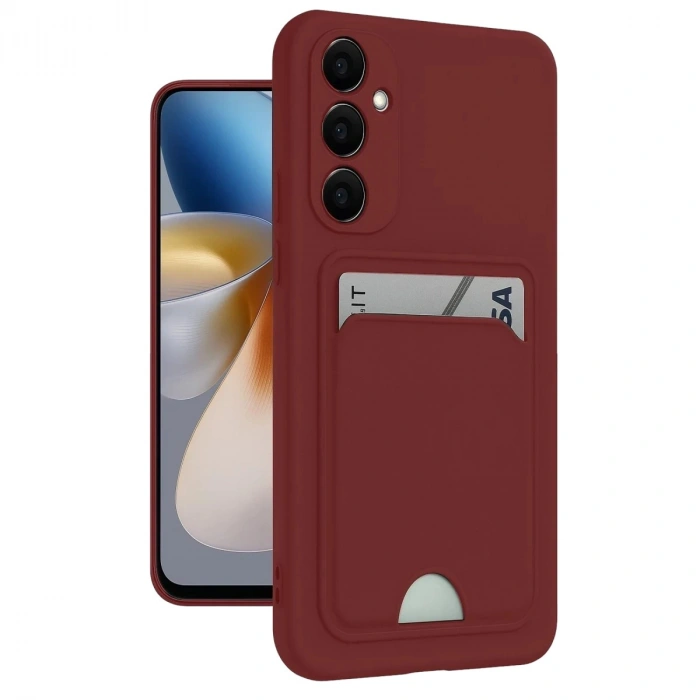 Durukar®  Samsung Galaxy S24 Plus Kelvin Kartvizitli Silikon - Bordo