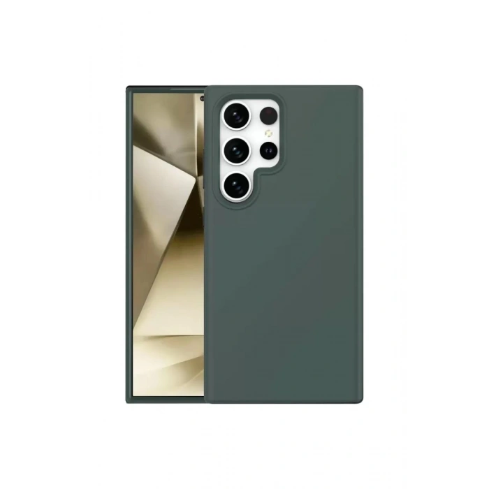 Durukar®  Samsung Galaxy S24 Ultra Kılıf First Silikon - Koyu Yeşil