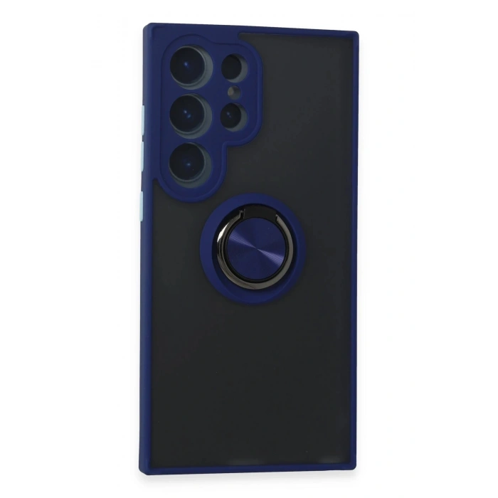 Durukar® Samsung Galaxy S24 Ultra Case Montreal Ring Silicone Cover - Navy Blue