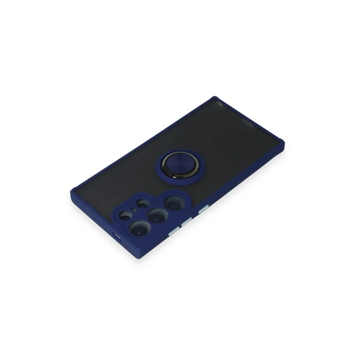 Durukar® Samsung Galaxy S24 Ultra Case Montreal Ring Silicone Cover - Navy Blue
