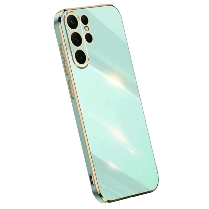 Durukar® Samsung Galaxy S24 Ultra Case Volet Silicone - Light Green