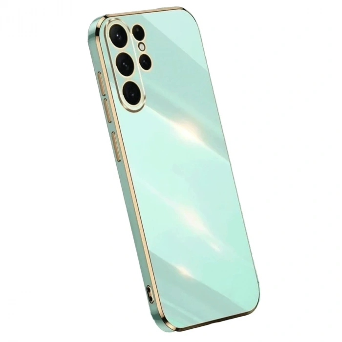 Durukar® Samsung Galaxy S24 Ultra Case Volet Silicone - Light Green