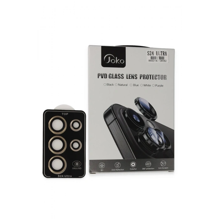 Durukar®  Samsung Galaxy S24 Ultra PVD Metal Kamera Lens - Gold
