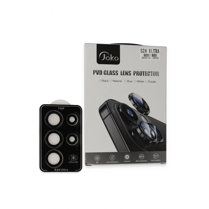 Durukar®  Samsung Galaxy S24 Ultra PVD Metal Kamera Lens - Siyah