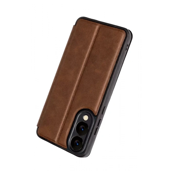 Durukar®  Samsung Galaxy S25 Edge Flip Cover - Taba
