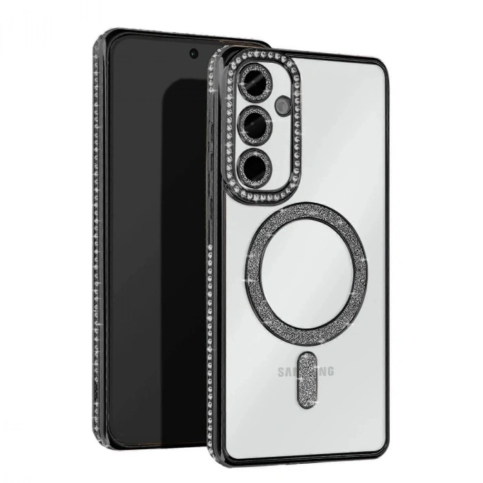 Durukar®  Samsung Galaxy S25 Edge Joke Simli Magneticsafe Kılıf - Siyah