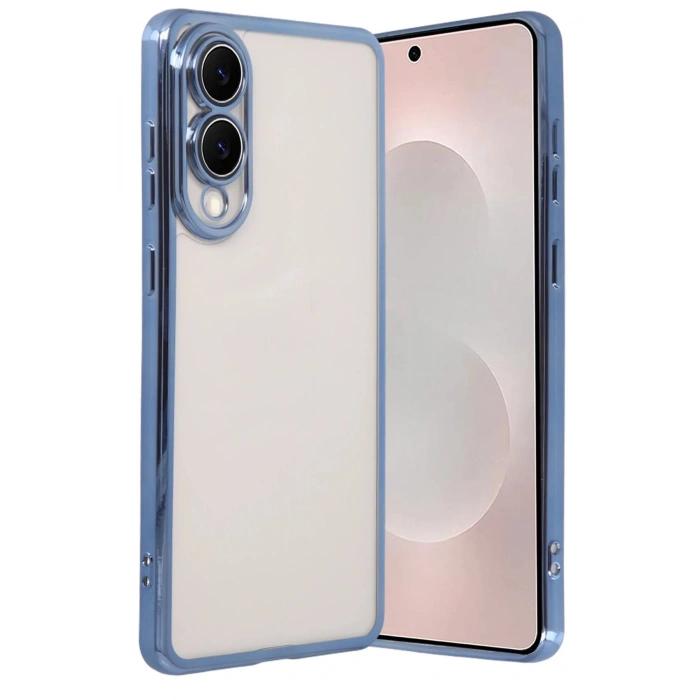 Durukar®  Samsung Galaxy S25 Edge  Lensli Silikon - Açık Mavi