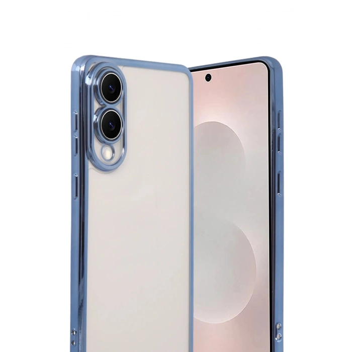 Durukar®  Samsung Galaxy S25 Edge  Lensli Silikon - Açık Mavi