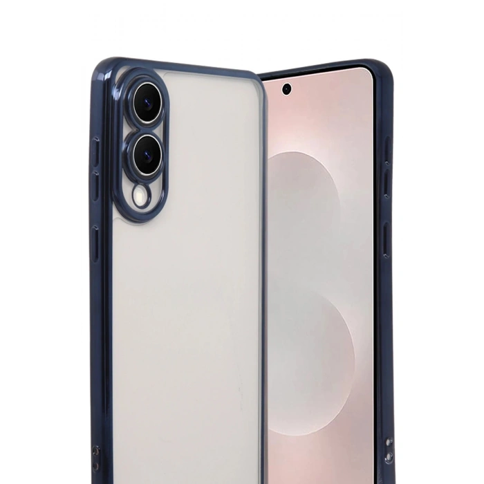 Durukar®  Samsung Galaxy S25 Edge  Lensli Silikon - Lacivert